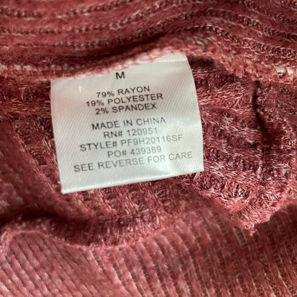 Pinque Haruka Brushed Waffle Knit Top, Medium - Picture 6 of 7